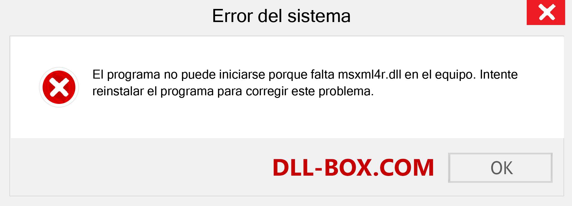 ¿Falta el archivo msxml4r.dll ?. Descargar para Windows 7, 8, 10 - Corregir msxml4r dll Missing Error en Windows, fotos, imágenes